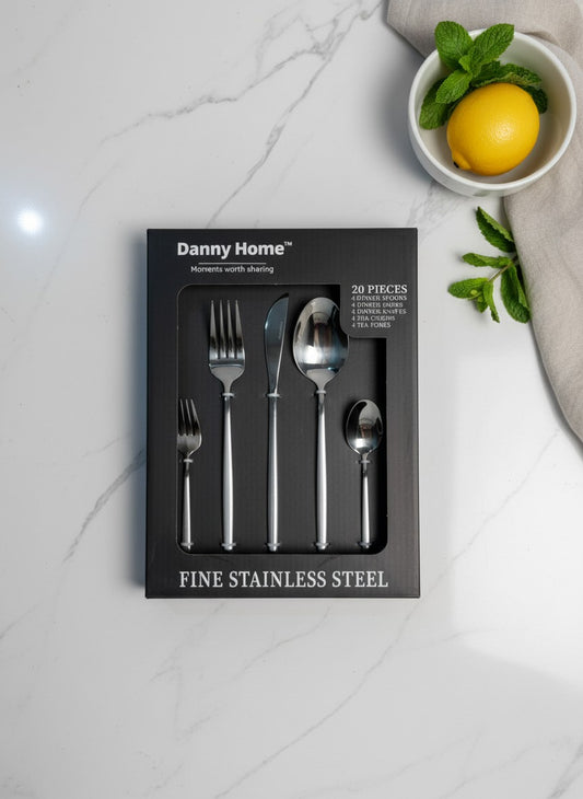 Danny Home 20Pcs Silver Cutlery Set