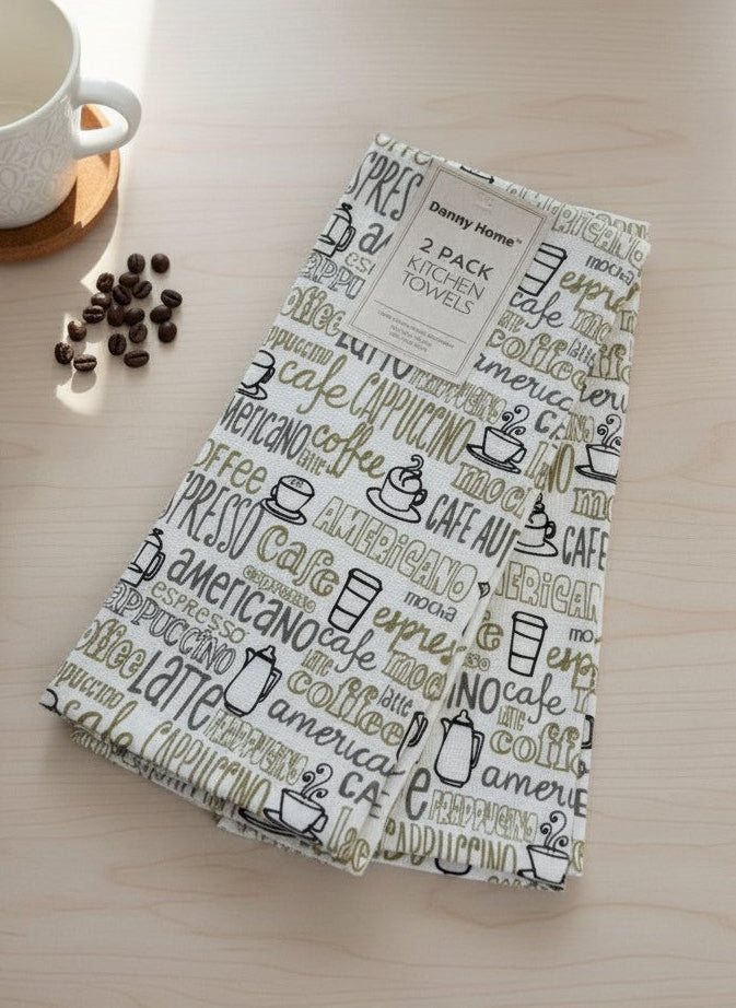 Danny Home Beige kitchen towels 2pcs