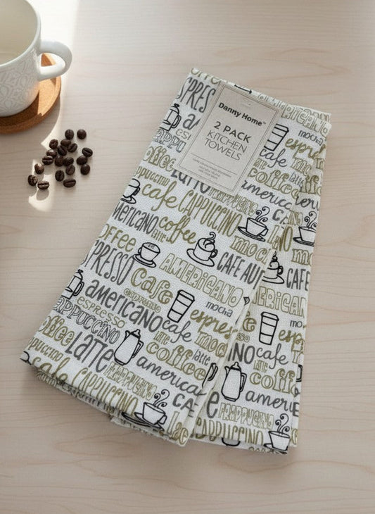 Danny Home Beige kitchen towels 2pcs