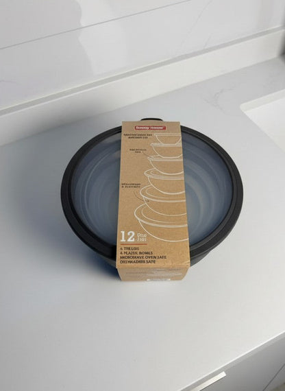 Danny Home Nesting Bowl Set with Airtight Lids – 12 Pieces