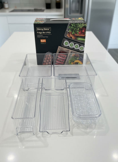 Danny Home 5Pcs Fridge Storage Bins