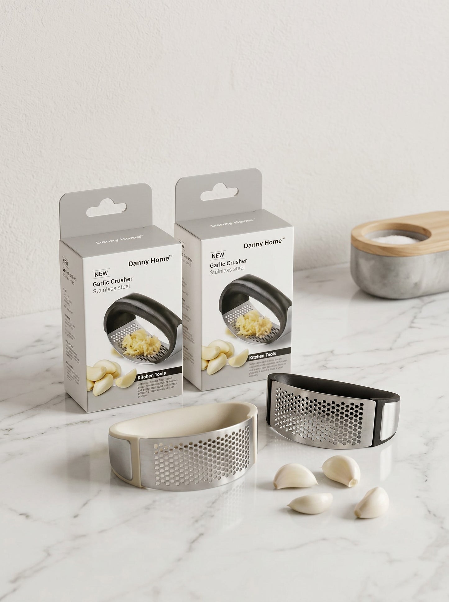 Danny Home Stainless Steel Garlic Crusher