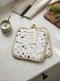 Danny Home Cotton Pot Holder Set (Patterned White)