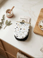 Danny Home Silicone Oven Mitts (Patterned White)