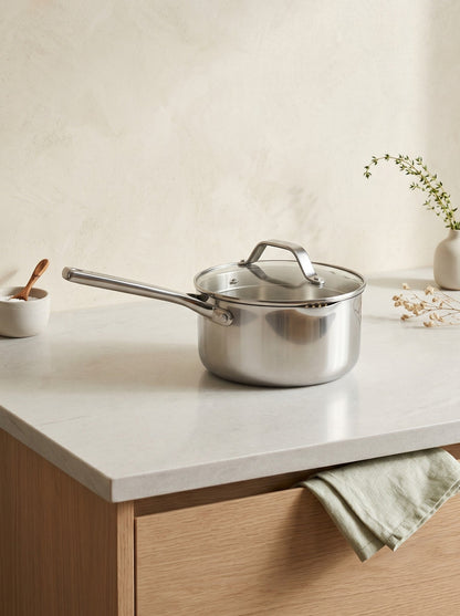 Danny Home Stainless Steel Saucepan with Lid – 20 cm