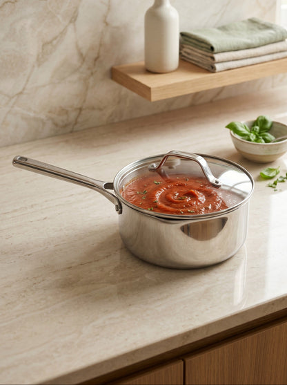 Danny Home Stainless Steel Saucepan with Lid – 20 cm