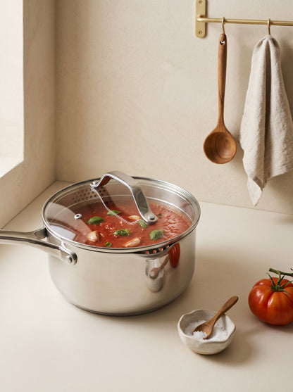 Danny Home Stainless Steel Saucepan with Lid – 20 cm