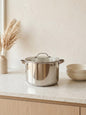 Danny Home Stainless Steel Stock Pot with Glass Lid – 28 cm