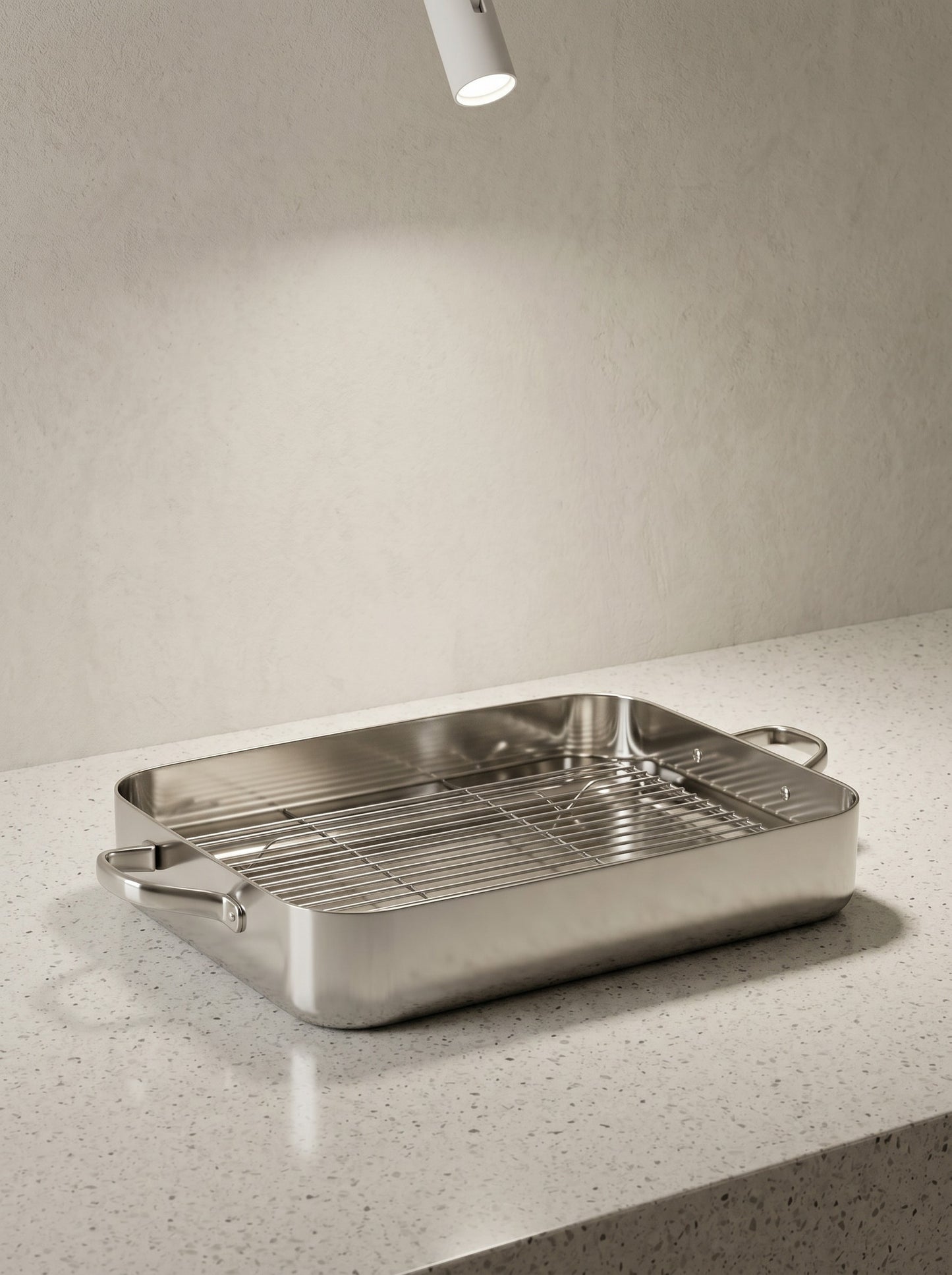 Danny Home Stainless Steel Roasting Pan with Wire Rack