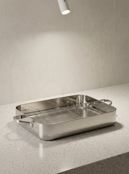 Danny Home Stainless Steel Roasting Pan with Wire Rack