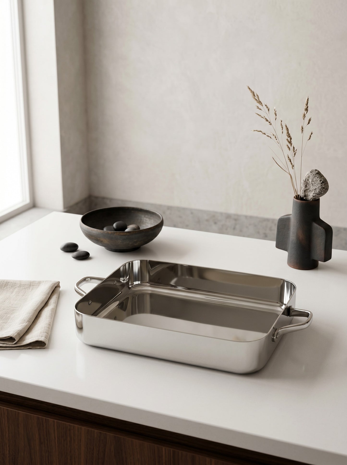 Danny Home Stainless Steel Roasting Pan with Wire Rack