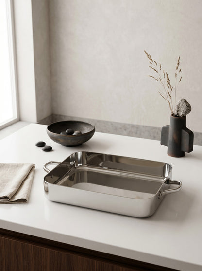 Danny Home Stainless Steel Roasting Pan with Wire Rack