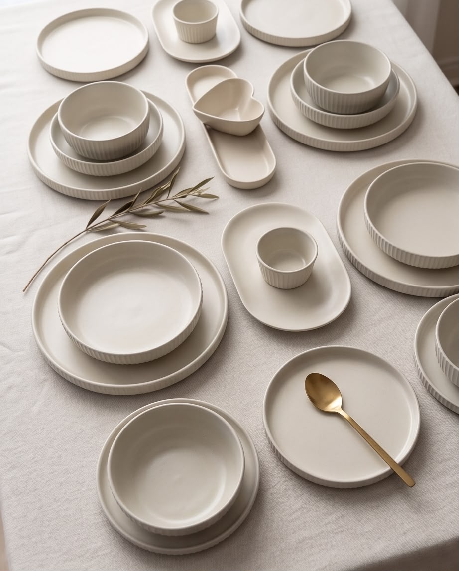 Ivory Porcelain Dinner Set – 30 Pieces