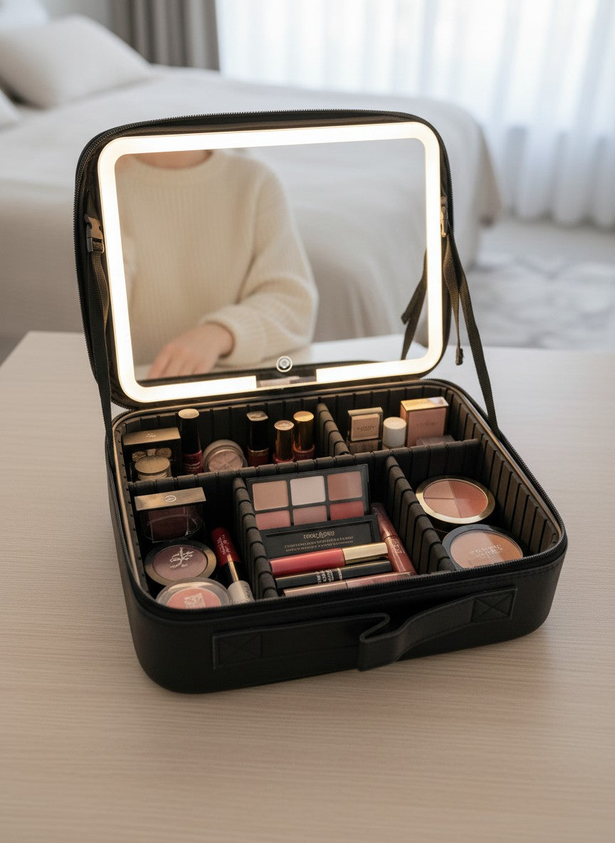 LED Travel Makeup Bag