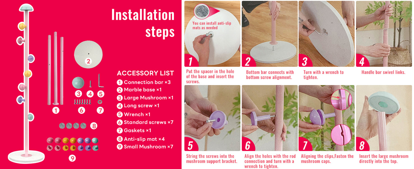 Mushroom Pastel Clothes Rack