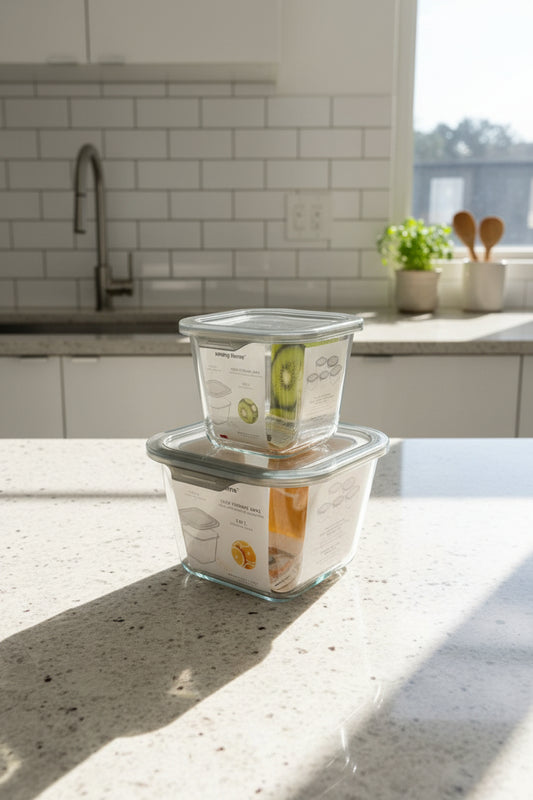 Danny Home Borosilicate Glass Food Storage Container with Lid