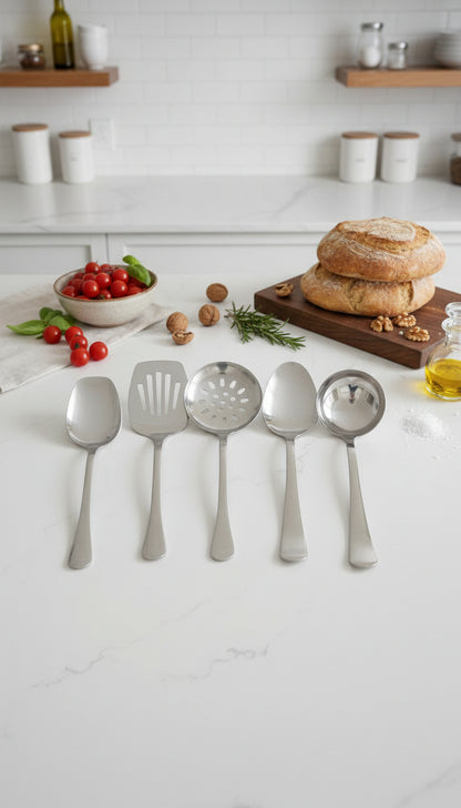 Stainless Steel Serving Utensils Set – Medium Size