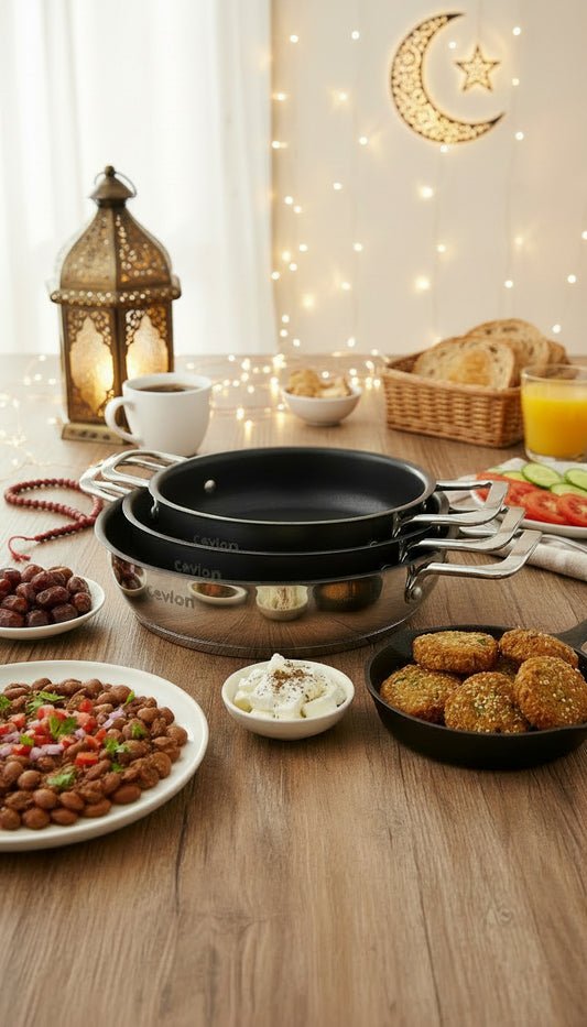 Cevlon Non-stick 18/10 Stainless Steel Pan with Double Handles