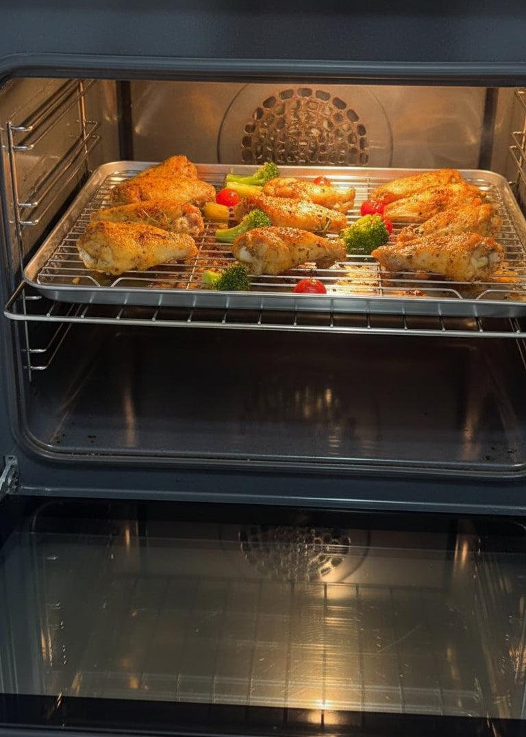 Multi-Use Stainless Steel Tray with Rack