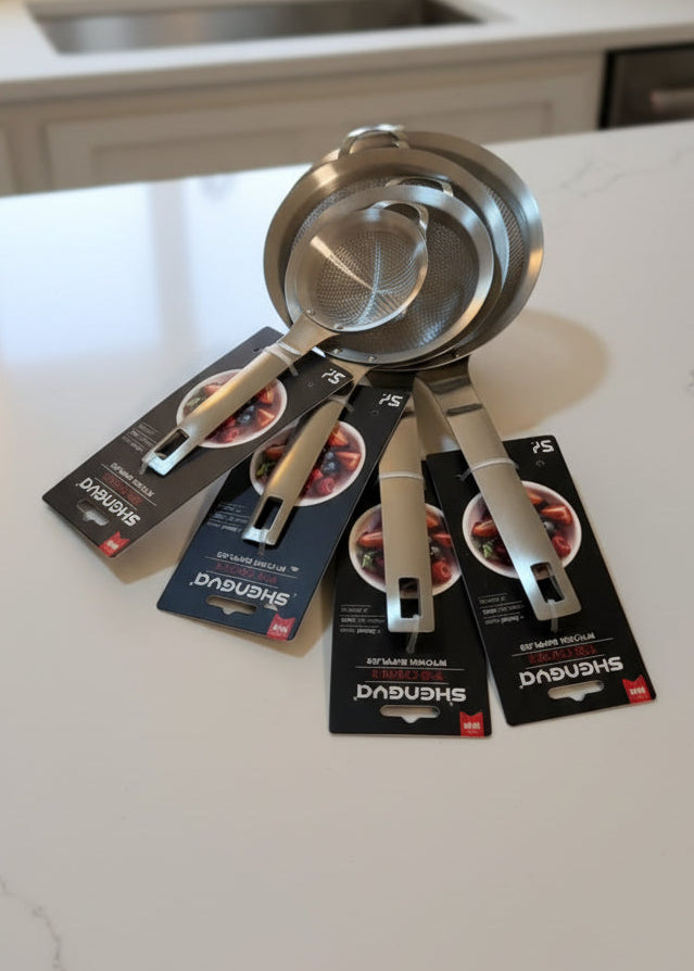 Stainless Steel Strainer Set – 4 Pieces