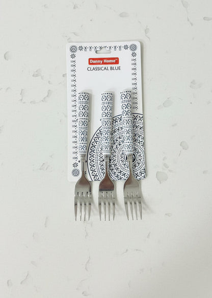 Danny Home Classical Blue Cutlery – Porcelain Handle