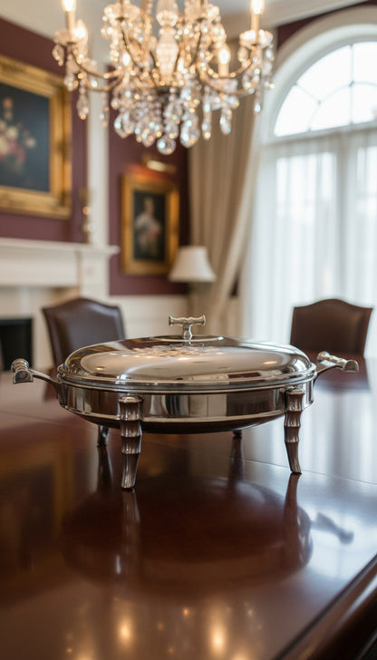 Stainless Steel Serving Warmer with Pyrex