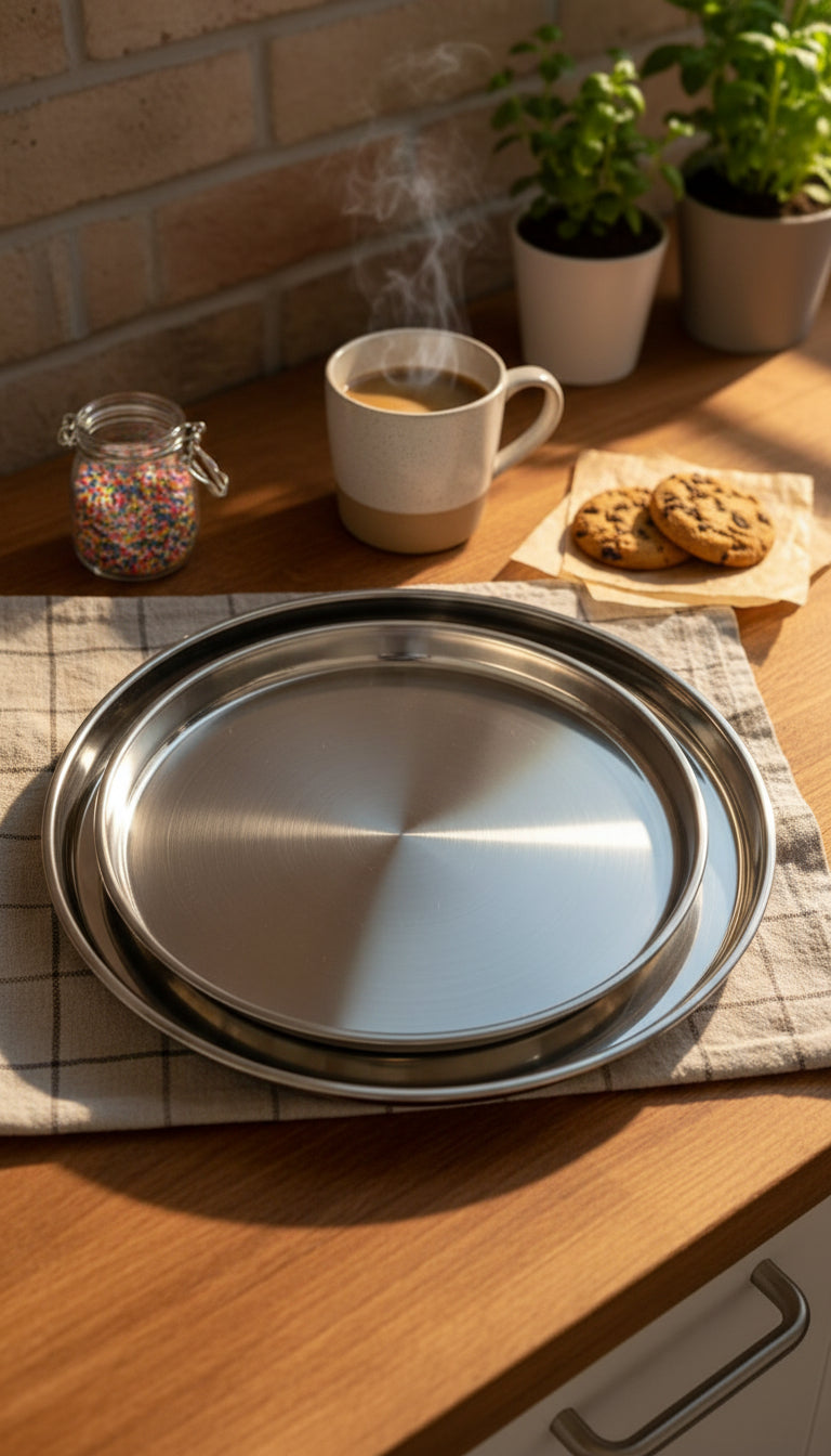 Stainless Steel Round Serving Tray
