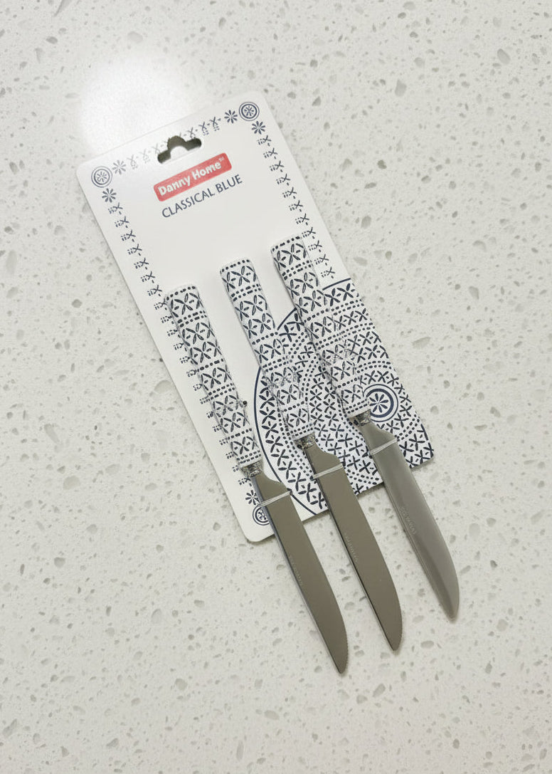 Danny Home Classical Blue Cutlery – Porcelain Handle