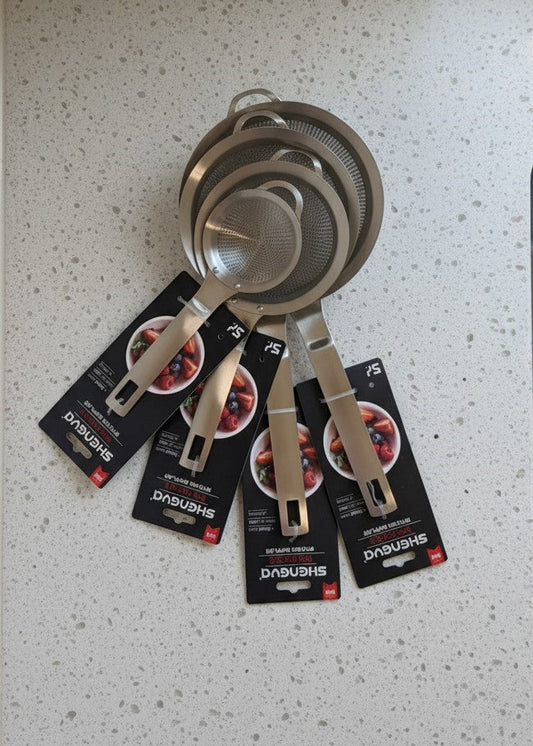 Stainless Steel Strainer Set – 4 Pieces