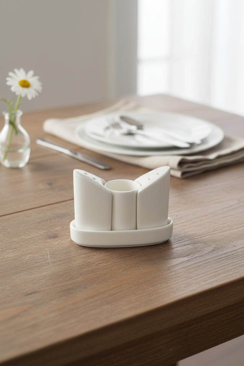 Danny Home Porcelain Salt and Pepper Shaker Set 3pcs