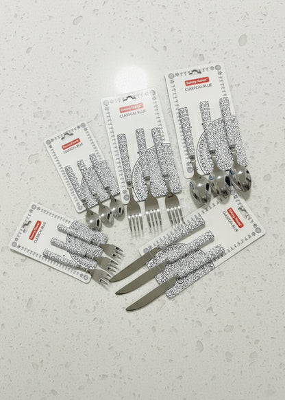 Danny Home Classical Blue Cutlery – Porcelain Handle