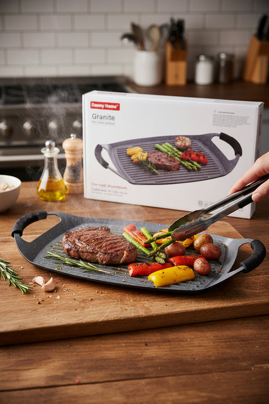 Danny Home Granite Gridder Grill Plate 48.2cm