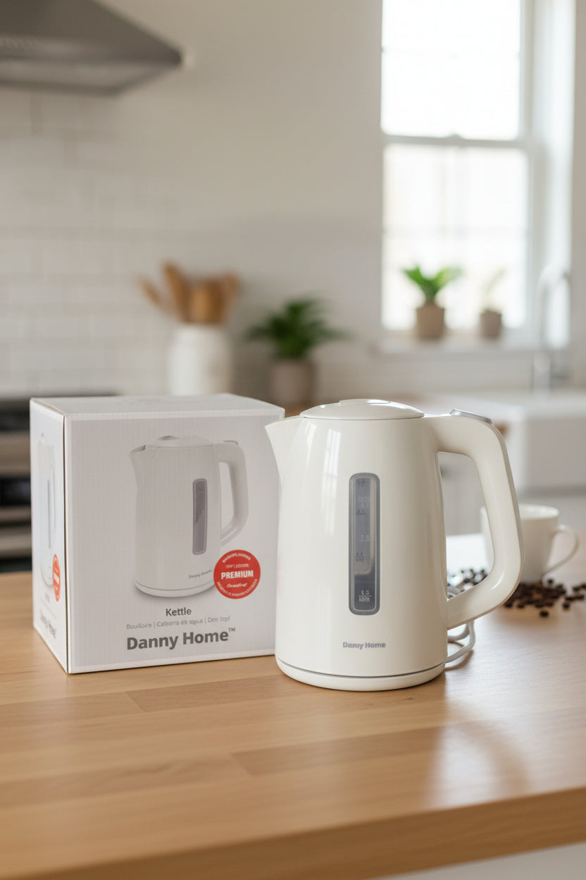 Danny Home Cream Electric Kettle – 1.7L