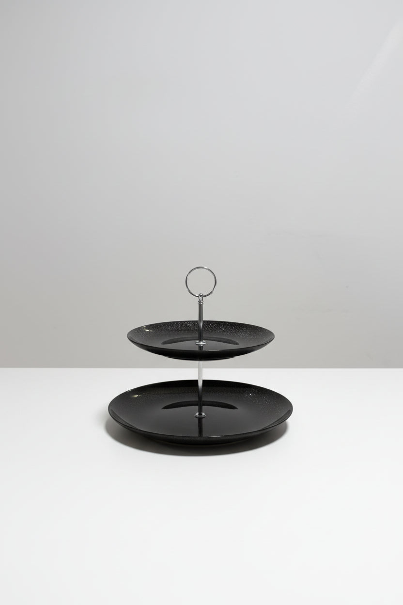 Danny Home Premium 2-Tier Glass Cake &amp; Dessert Stand