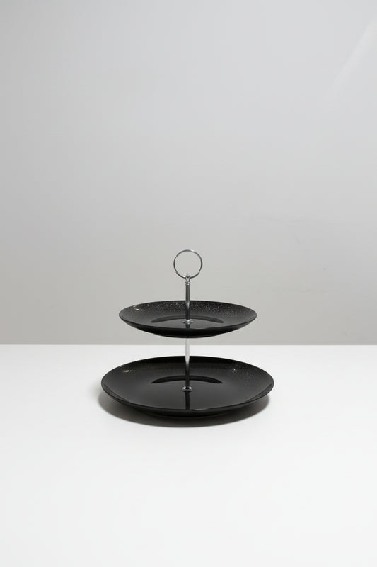 Danny Home Premium 2-Tier Glass Cake &amp; Dessert Stand
