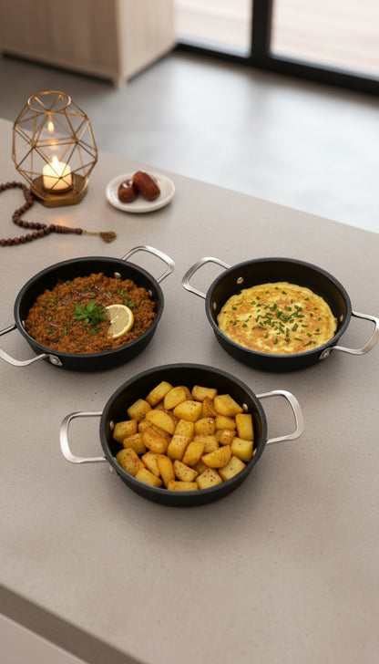 Cevlon Non-stick 18/10 Stainless Steel Pan with Double Handles