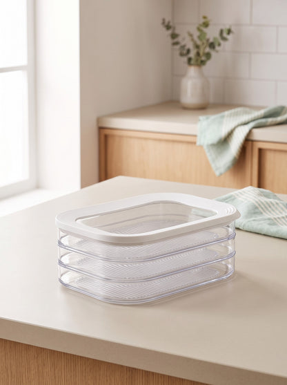 3 Layer Stackable Cold Cuts & Cheese Storage Box