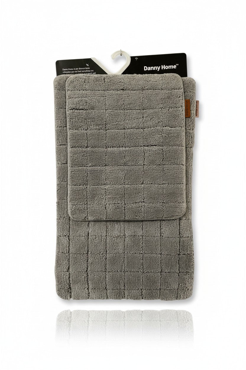 Danny Home Gray Bathroom Mat 2Pcs Set (RM21-02)