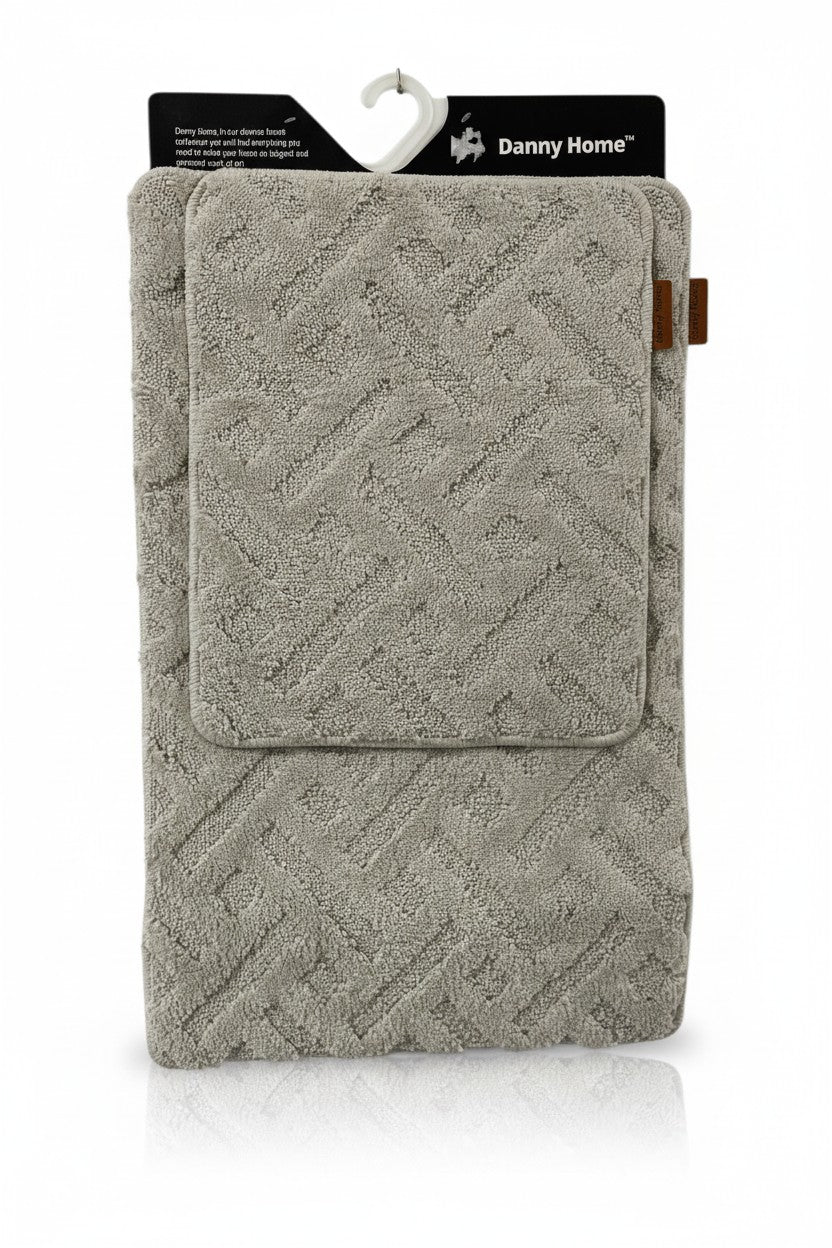 Danny Home Light Grey Bathroom Mat 2Pcs Set (RM22-03)