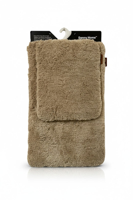 Danny Home Beige Bathroom Mat 2Pcs Set (RM24-04)