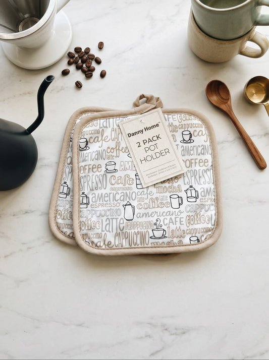 Danny Home Cotton Pot Holder Set (Coffee)