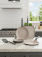 LEO 4-pc non-stick frying pan set with turner