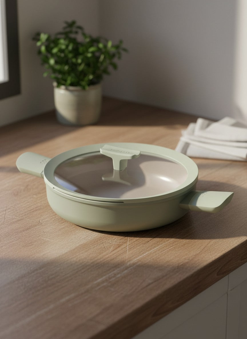 LEO Covered 2-handle sauté pan non-stick Balance Sage 26cm