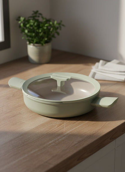 LEO Covered 2-handle sauté pan non-stick Balance Sage 26cm