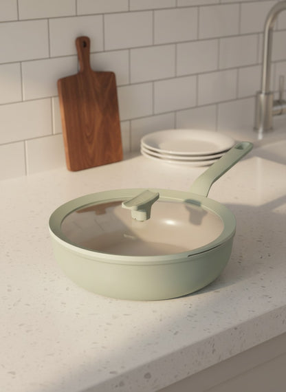 LEO Covered wok non-stick Balance Sage 28cm