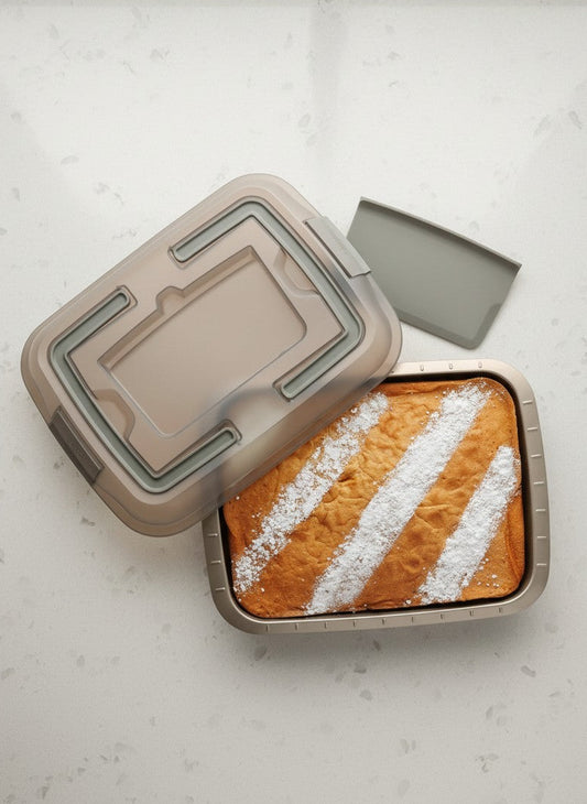 LEO Covered cake pan with slicer 38.50x29cm