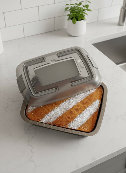 LEO Covered cake pan with slicer 38.50x29cm
