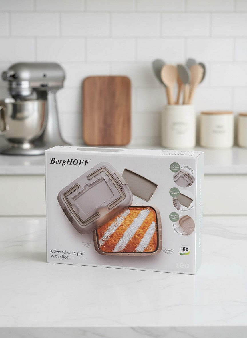 LEO Covered cake pan with slicer 38.50x29cm