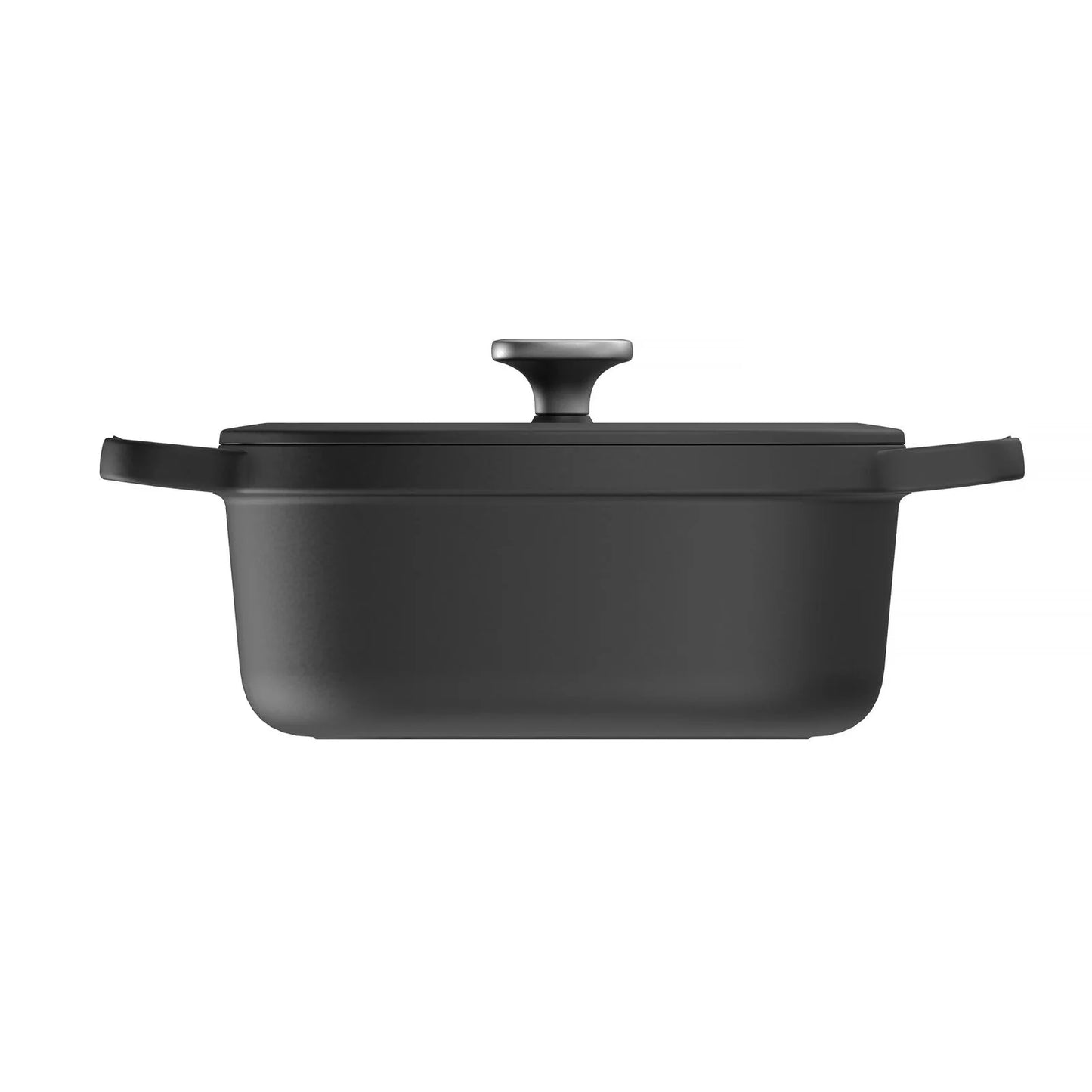 LEO Covered oval casserole Graphite Cast iron 27x22cm