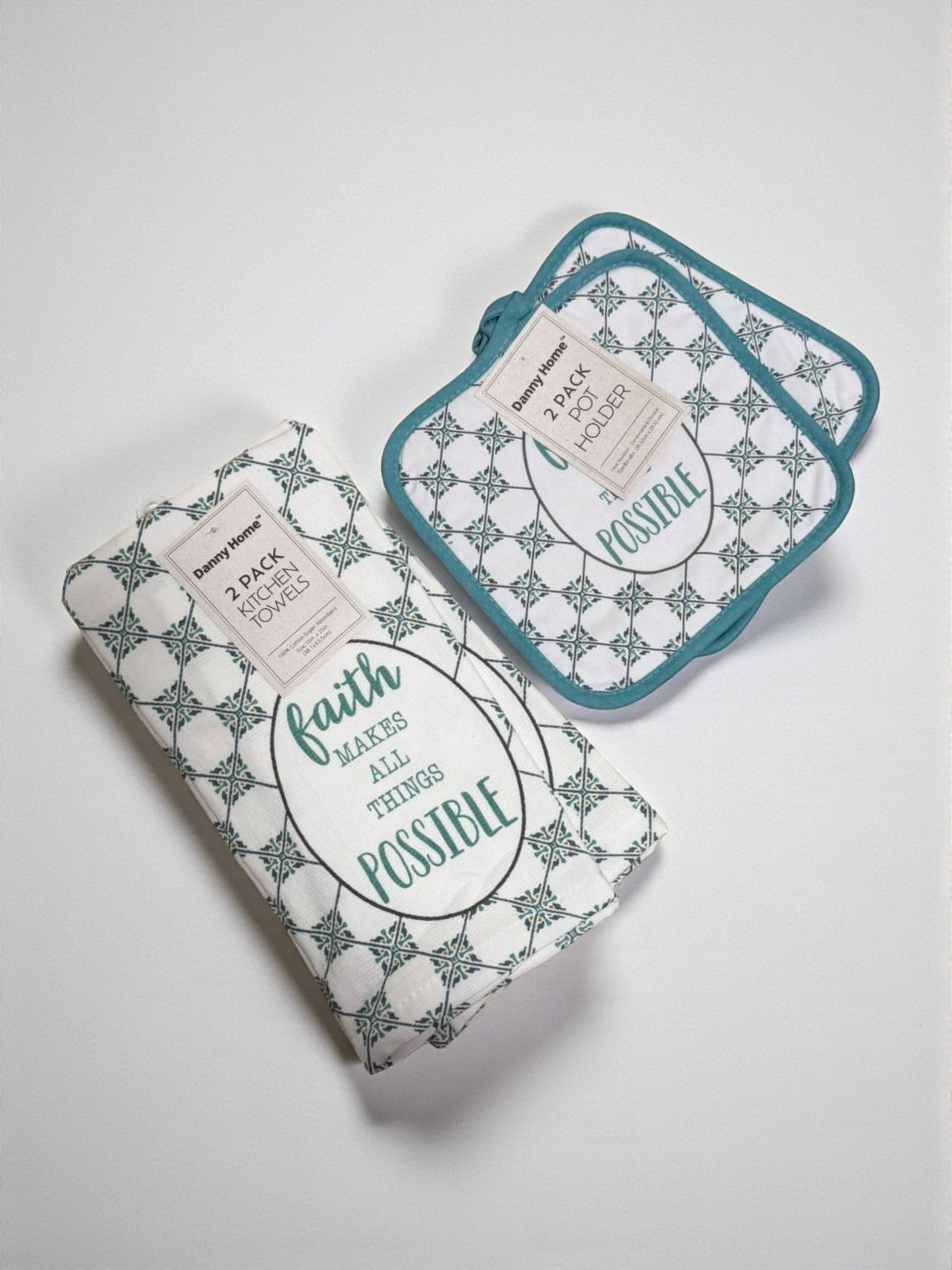 Danny Home Kitchen Towel & Pot Holder Set